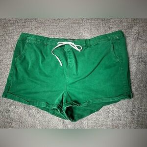 Torrid size 6 green denim shorts drawstring